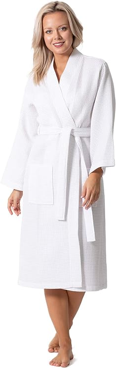 Waffle Knit Lightweight Kimono Spa & Bath Robes for Women - Quick-Dry – Soft